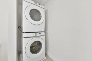 Stacked washer and dryer in-unit at 55 Monk St